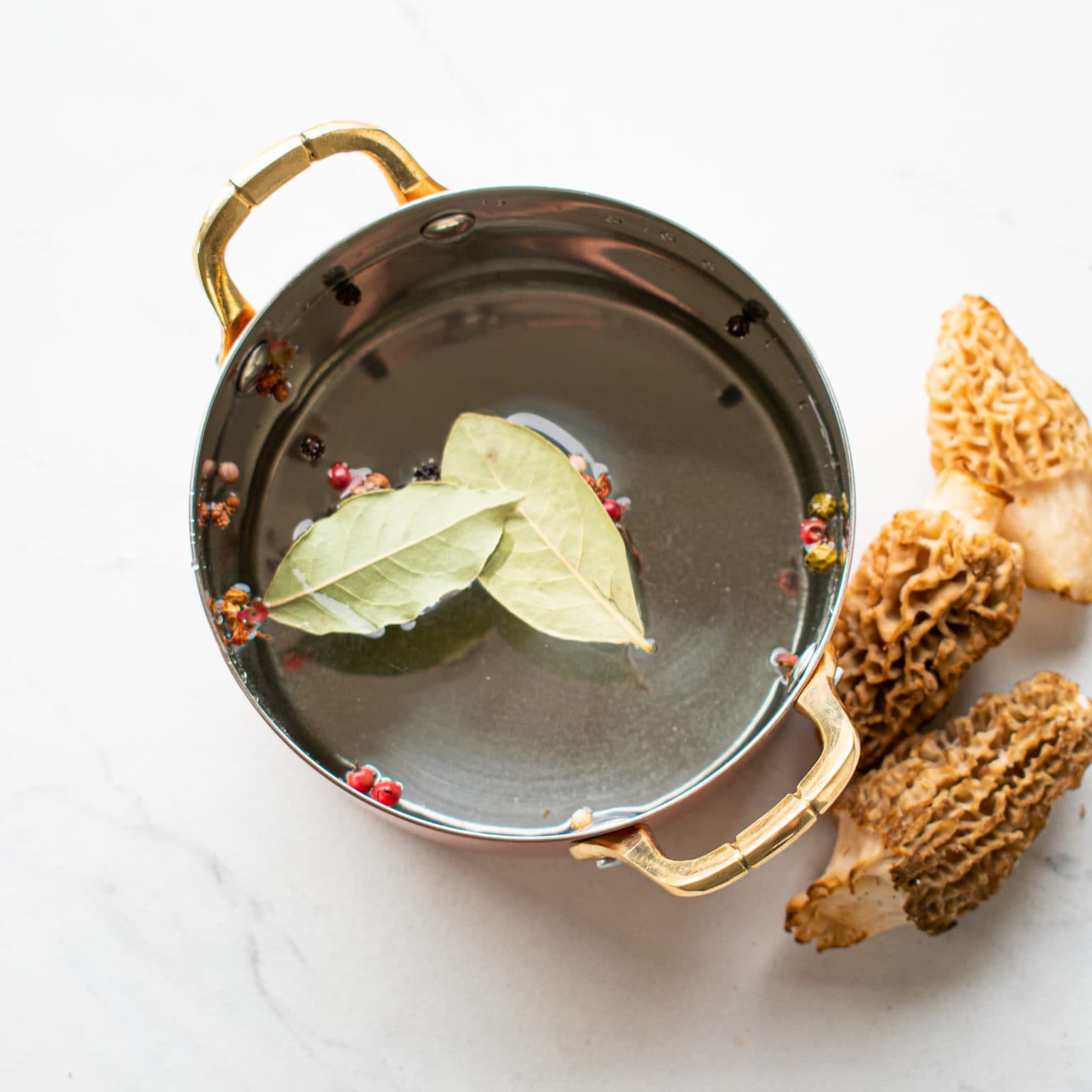 Bring a simple brine with spices to a boil