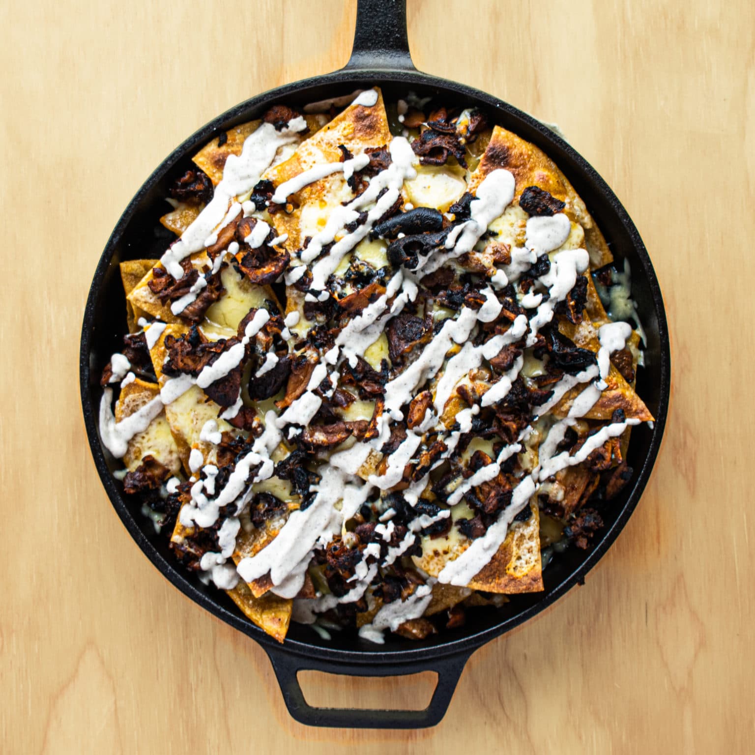 Top with black walnut crema