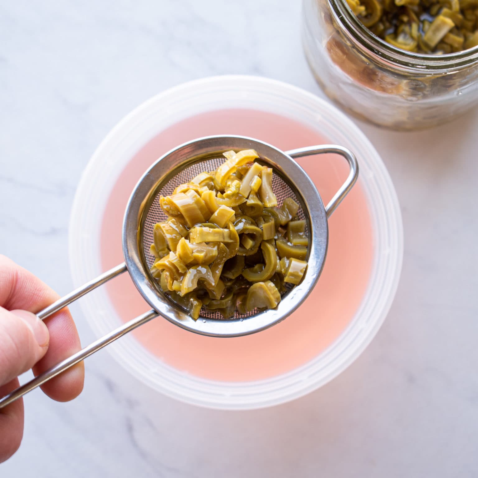 Chop and infuse into syrup